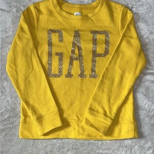 GAP Kids Glitter Logo Yellow Sweatshirt